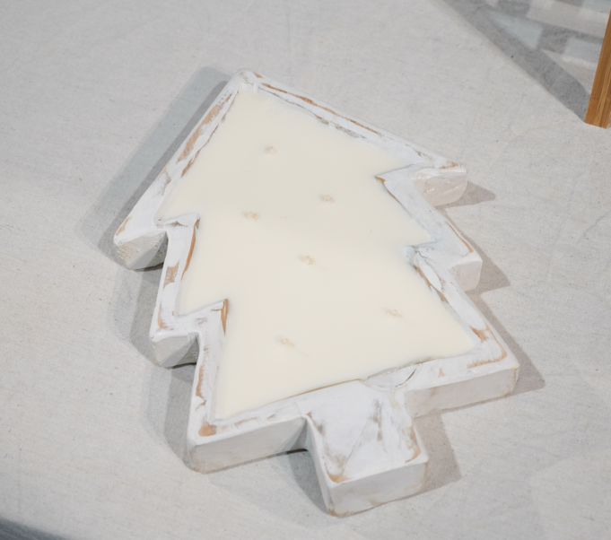 Christmas Tree Dough Bowl- White