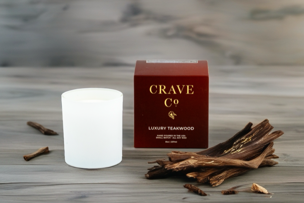 Luxury Teakwood Boxed Candle