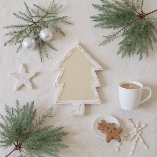 Christmas Tree Dough Bowl- White