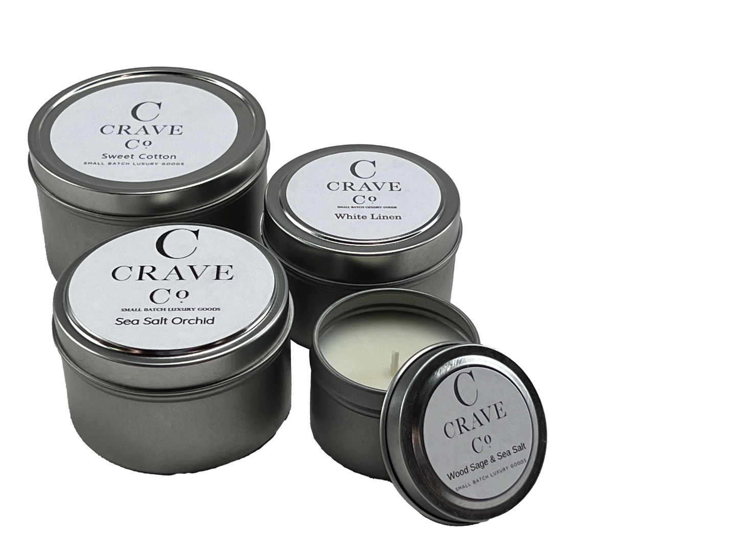 Silver Travel Tins [2 oz.]-Crave Candles