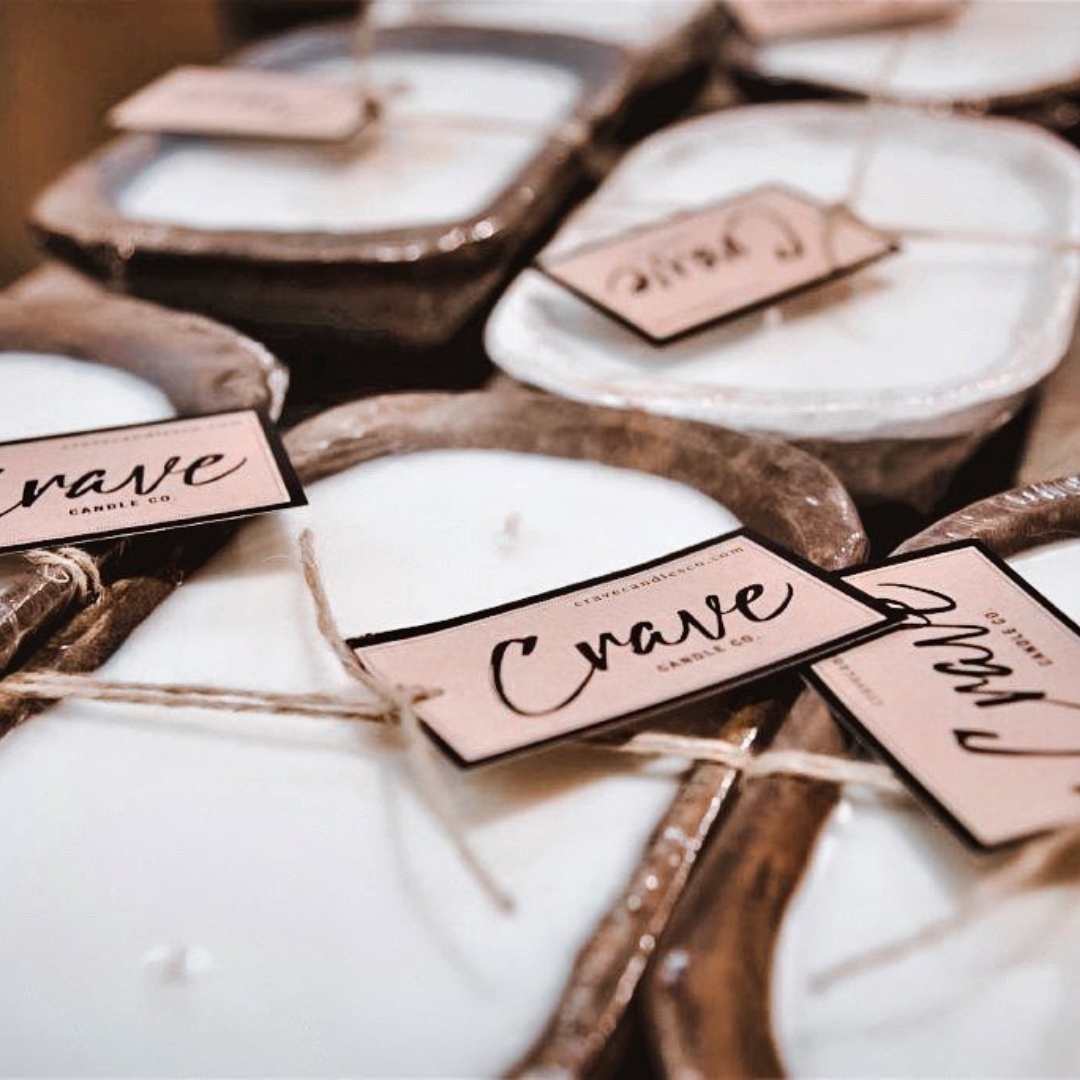 Hand-Carved Wood Dough Bowl [Mini-Size]-Crave Candles