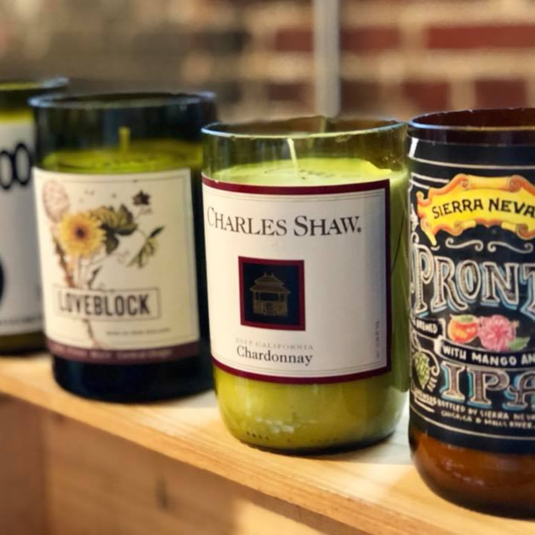 Wine Bottle Candles