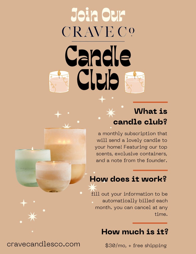 Candle Club Subscription-Crave Candles